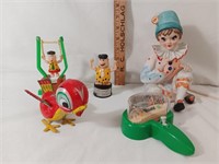 Vintage Tin Wind up Toy, Flintstone Toys & More