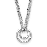 Sterling Silver 2-Strand Circle Necklace