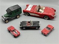 Five Toy Car including Corvette