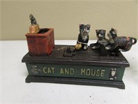newer metal cat & mouse bank