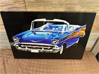 Wooden Chevrolet Bel Air Sign