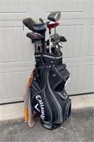 Galloway Golf Bag with Various Clubs and Accessori