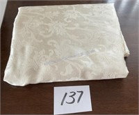 Cream tablecloth
