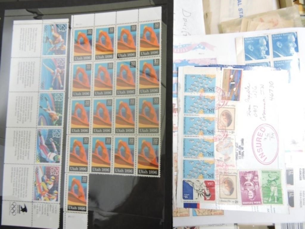 Lot of unused and used US stamps