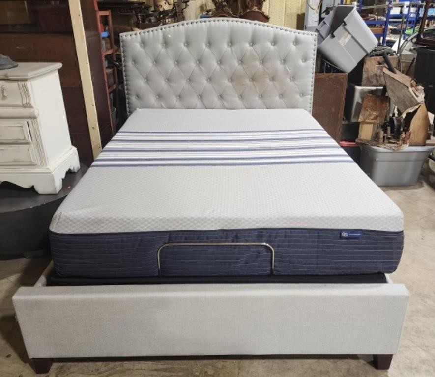 Serta bed with frame. See photos for size