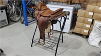 15" Western Saddle W/  Saddle Stand