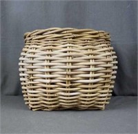 Woven basket with straps 10" tall  x 11" wide