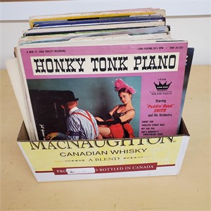 Box Lot of Records, includes Honky Tonk Piano