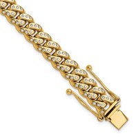 14K-  Diamond 8.25mm Miami Cuban Bracelet