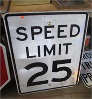 SPEED LIMIT ROAD SIGN