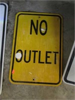 NO OUTLET ROAD SIGN