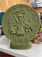 Concrete Army seal and base