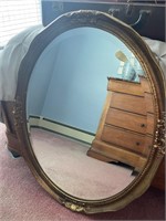 Oval Gold Tone mirror