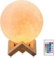 LED Moon Light with Remote Control,Dimmable 15cm 3