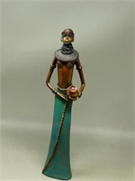 African figurine with water pot