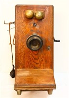 Vintage wood wall phone