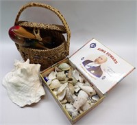 Basket with Shells & Maracas
