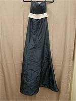 Blue Strapless Dress- Size 10