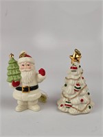 Lenox Santa and Christmas Tree Ornaments