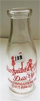 Silk Screen Georgian Bay Dairy Bottle (8" High)