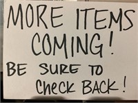 More items coming!!!