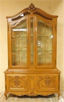 Louis XV Style Oak China Cabinet.