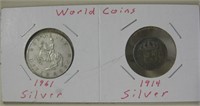 1961 & 1914 World Coins