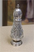 Large Ornate Sterling Silver Shaker