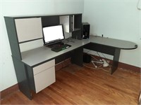L Shaped Office Desk. 84w"X60"Lx53"Hx23"D