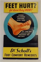 1954 DR. SCHOLL'S FOOT CARE CARDBOARD DISPLAY