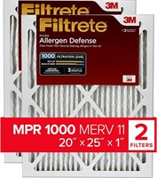 Filtrete 20x25x1 Air Filter MPR 1000, 2-Pack