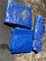 Lot of 3 Blue Tarps