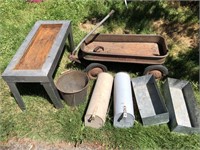 Galvanized Planters Mailbox Radio Flyer Wagon