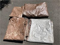 Lot of 4 Brown Tarps