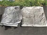 Lot of 2 Silver Grey Tarps