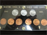 1943 - 1945 PDS WAR TIME STEEL SHELL CASE CENTS
