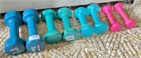 8 Assorted Dumbbells