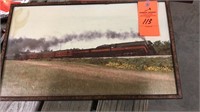 Framed Norfolk and Western train pic