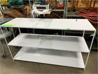 3 Tier Steel & Plastic Work Table - 72 x 24 x 40