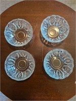 4 pressed glass bowls vintage glassware