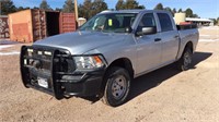 2013 RAM 1/2 TON 4WD CREW CAB PICKUP,