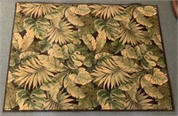 Tropical pattern machine made rug 95 by 119