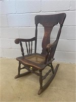 Vtg. Wooden Child's Rocking Chair