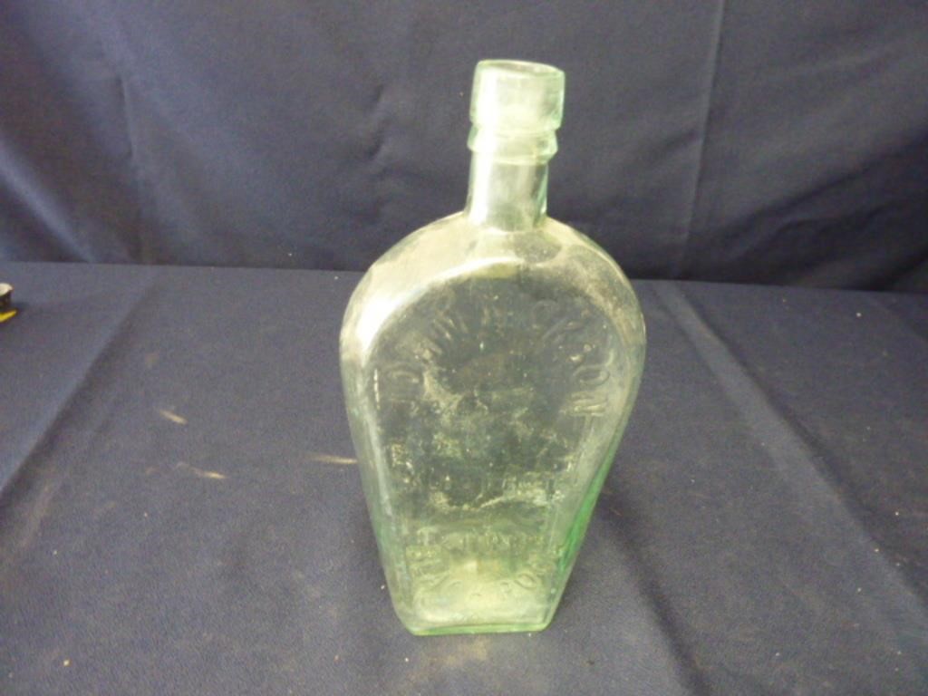 ANTIQUE GREEN WHISKEY BOTTLE