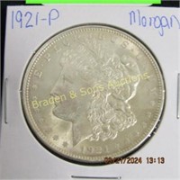 US 1921-P MORGAN SILVER DOLLAR