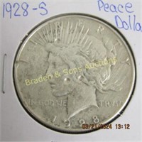 US 1928-S PEACE SILVER DOLLAR