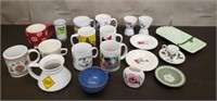 Lot of Coffee Cups, Ashtrays, Wedgewood Dish &