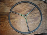 Vintage Metal Tractor Steering Wheel 17"d