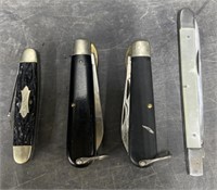 (J) Lot Of 4 Pocket Knifes: Camco, & Fulton