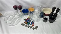 Crystal Glass hanging or ornaments bowl lot